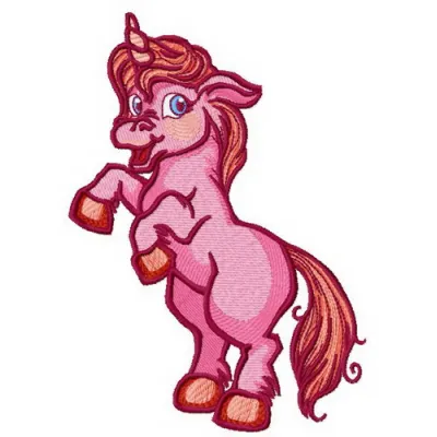 Preview of the Pink Unicorn 2 embroidery design, featuring a whimsical unicorn motif for creative stitching projects.
