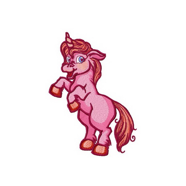 Pink unicorn 2 embroidery design - Embroidery Design