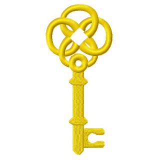 Golden key 4 embroidery design - Embroidery Design