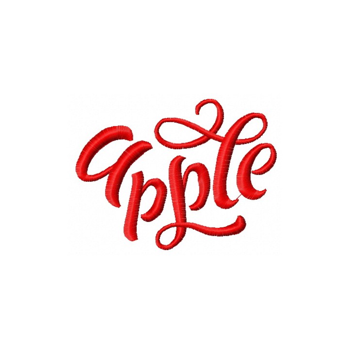 Apple 4 embroidery design - Embroidery Design