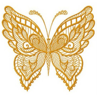Floral butterfly embroidery design - Embroidery Design