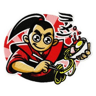 Sushi master embroidery design - Embroidery Design