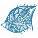Mosaic fish 4 embroidery design showcasing intricate sea life patterns, perfect for vibrant stitching projects.