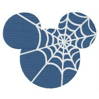 Mickey's silhouette with spider web embroidery design - Embroidery Design