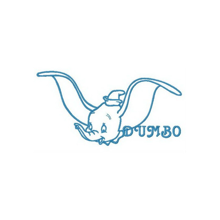 Dumbo ready to fly embroidery design - Embroidery Design