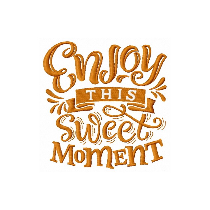 Enjoy this sweet moment 2 embroidery design - Embroidery Design
