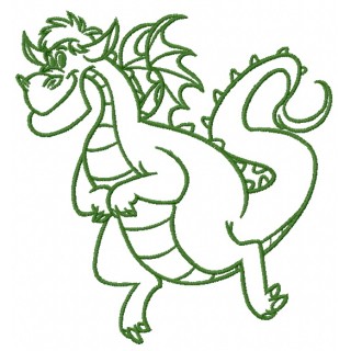 Elliott the Dragon 2 embroidery design - Embroidery Design