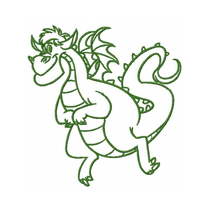 Elliott the Dragon 2 embroidery design - Embroidery Design