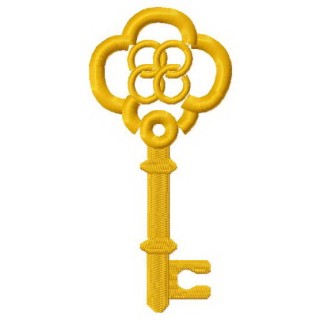 Golden key 3 embroidery design - Embroidery Design