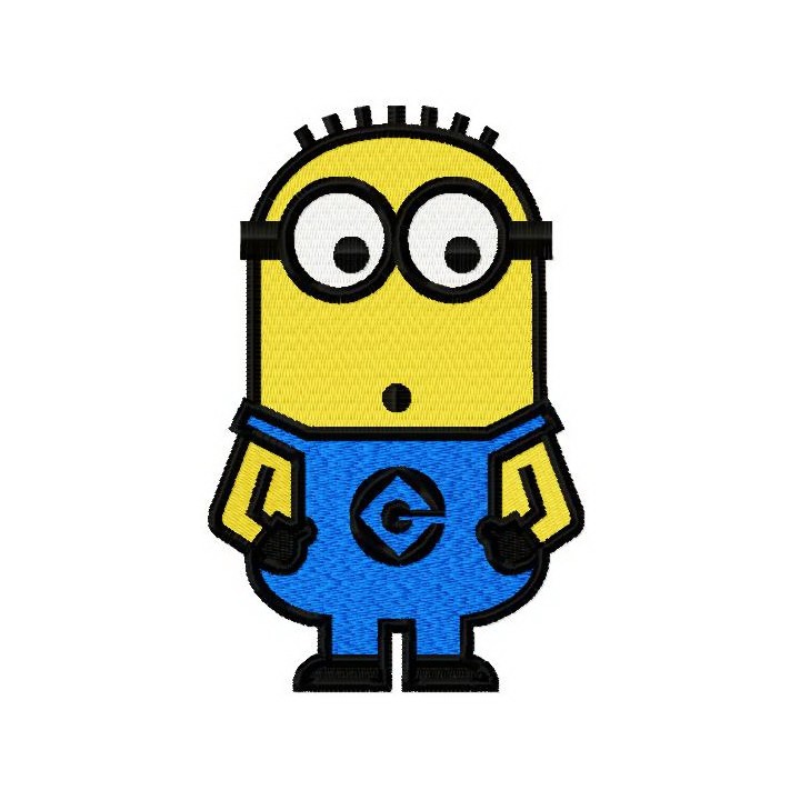 Minion confused 2 embroidery design - Embroidery Design