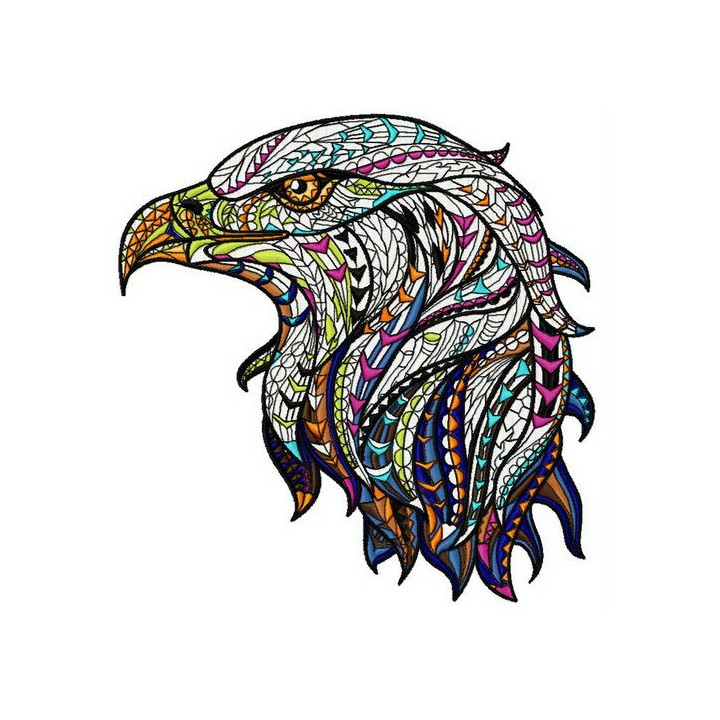 Mosaic eagle embroidery design - Embroidery Design