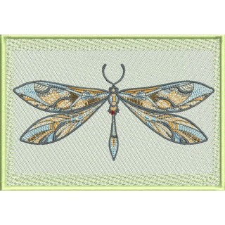 Mosaic dragonfly embroidery design - Embroidery Design