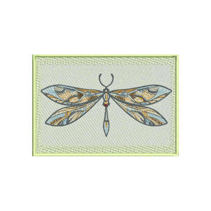 Mosaic dragonfly embroidery design - Embroidery Design