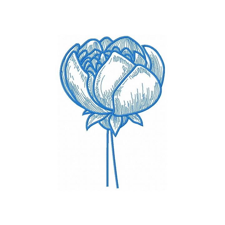 Blue meadow 4 embroidery design - Embroidery Design