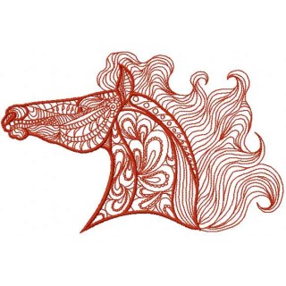 Mosaic horse 5 embroidery design - Embroidery Design