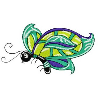 Lawn butterfly embroidery design - Embroidery Design