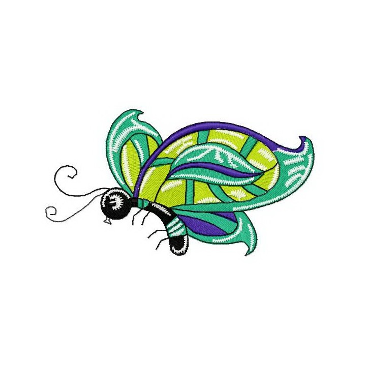 Lawn butterfly embroidery design - Embroidery Design