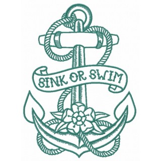 Sink or swim 3 embroidery design - Embroidery Design