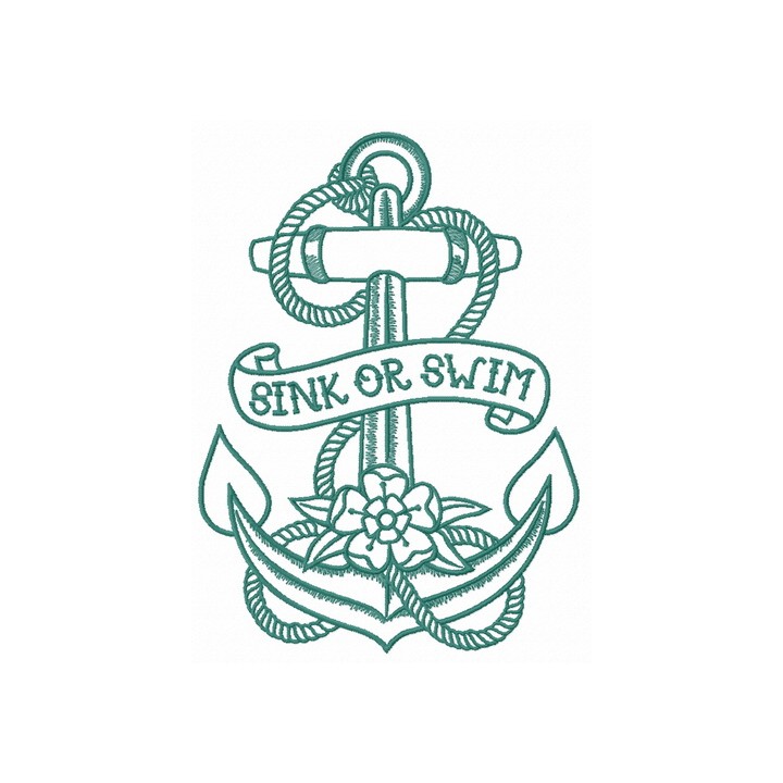 Sink or swim 3 embroidery design - Embroidery Design