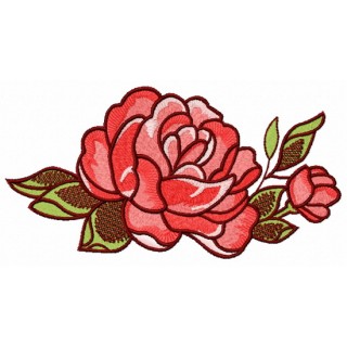 Adorable rose decoration 2 embroidery design - Embroidery Design