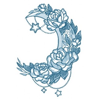 Vernal moon 2 embroidery design - Embroidery Design