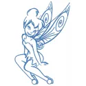 Tinkerbell 15 embroidery design preview showcasing a whimsical fairy motif for stitching on apparel and accessories.