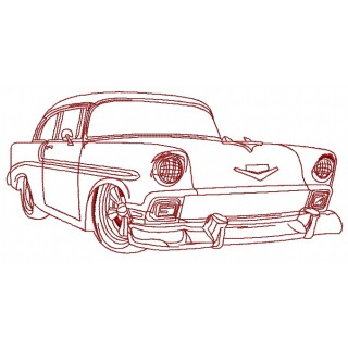 Cadillac 1950's car 2 embroidery design - Embroidery Design