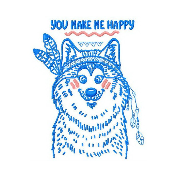 You make me happy 4 embroidery design - Embroidery Design