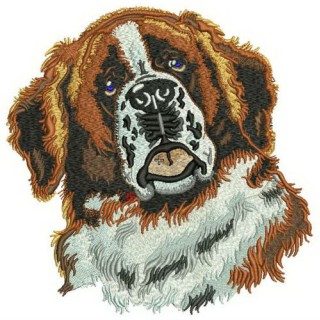 St. Bernard dog embroidery design - Embroidery Design