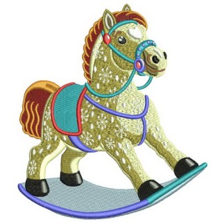 Rocking horse embroidery design - Embroidery Design