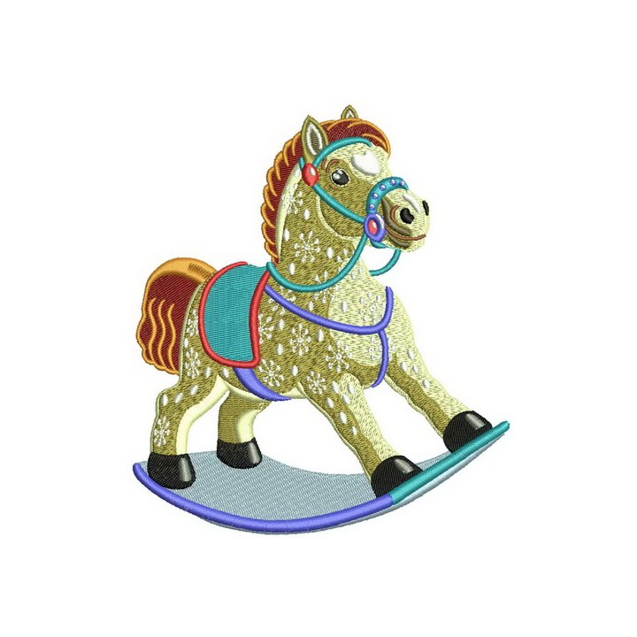 Rocking horse embroidery design - Embroidery Design