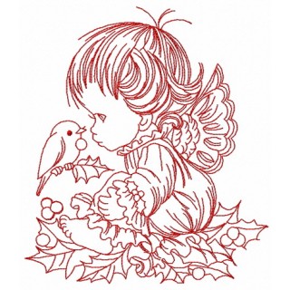 Christmas angel 4 embroidery design - Embroidery Design