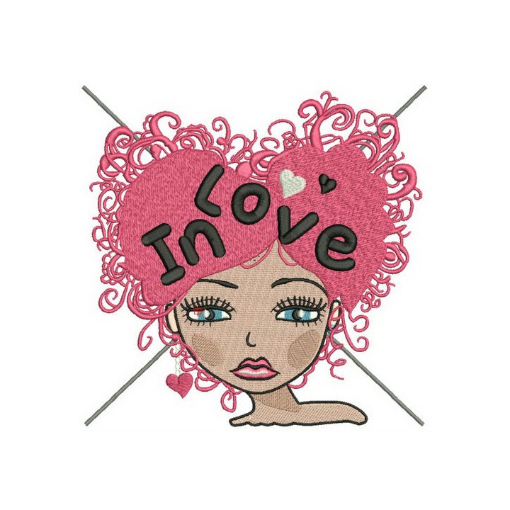 In love embroidery design - Embroidery Design
