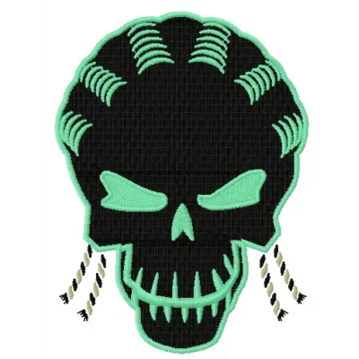 Preview of the Suicide Squad Slipknot 2 embroidery design featuring intricate details for stitching on apparel or accessorie…