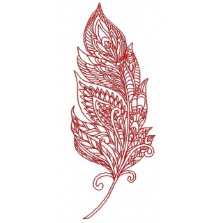 Mosaic feather 2 embroidery design - Embroidery Design
