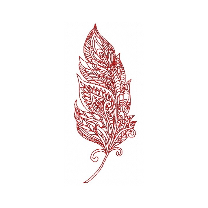 Mosaic feather 2 embroidery design - Embroidery Design