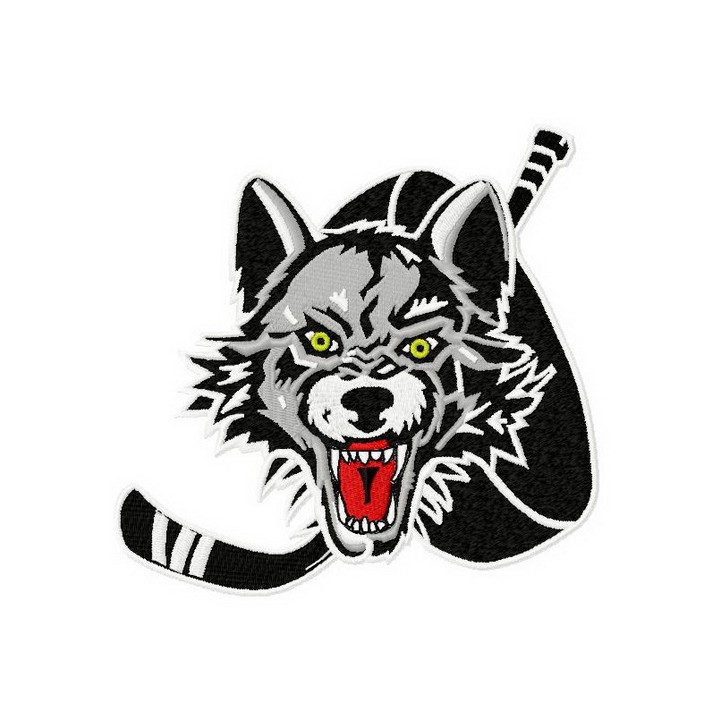 Chicago wolves logo embroidery design - Embroidery Design