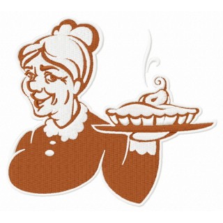 Granny's pear pie 2 embroidery design - Embroidery Design