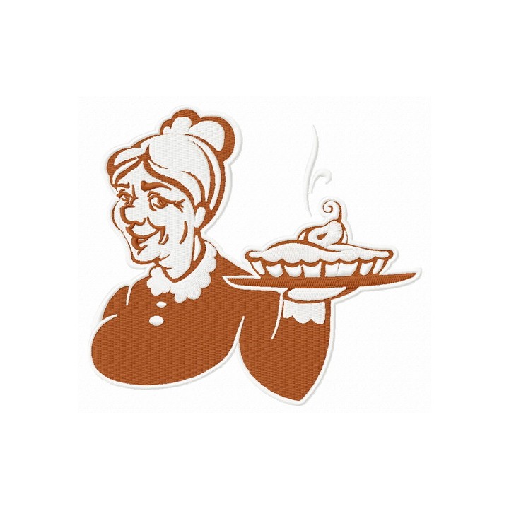 Granny's pear pie 2 embroidery design - Embroidery Design