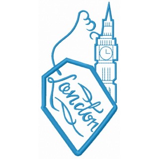 London tea cup 3 embroidery design - Embroidery Design