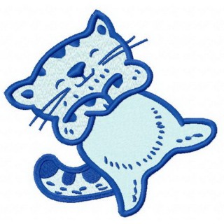 Sleeping kitten 3 embroidery design - Embroidery Design