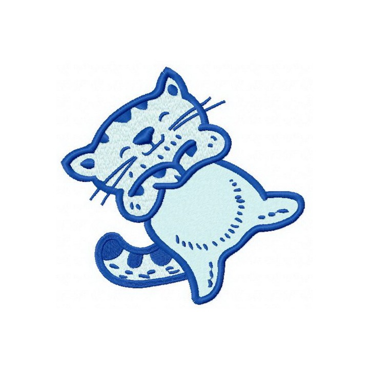 Sleeping kitten 3 embroidery design - Embroidery Design