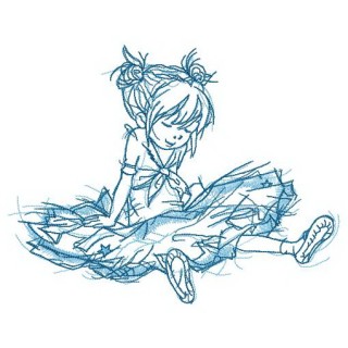 Tired after classes embroidery design - Embroidery Design