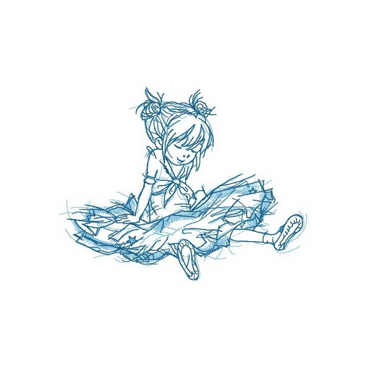 Tired after classes embroidery design - Embroidery Design