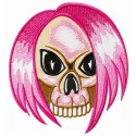 Preview of Emo's skull embroidery design featuring a unique skull motif for creative stitching projects.