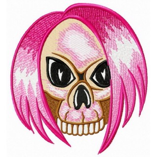Emo's skull embroidery design - Embroidery Design