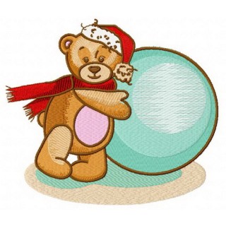 Teddy's winter embroidery design - Embroidery Design