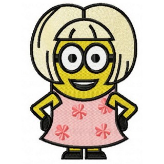 Blonde Minion embroidery design - Embroidery Design