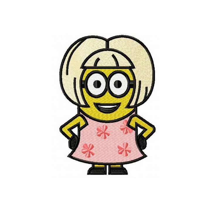 Blonde Minion embroidery design - Embroidery Design