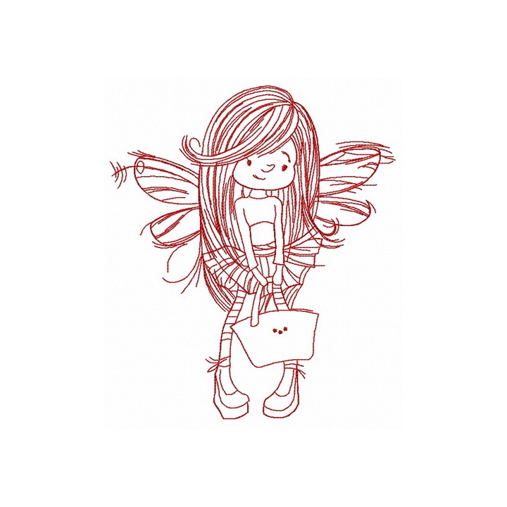 Shopping fairy 4 embroidery design - Embroidery Design